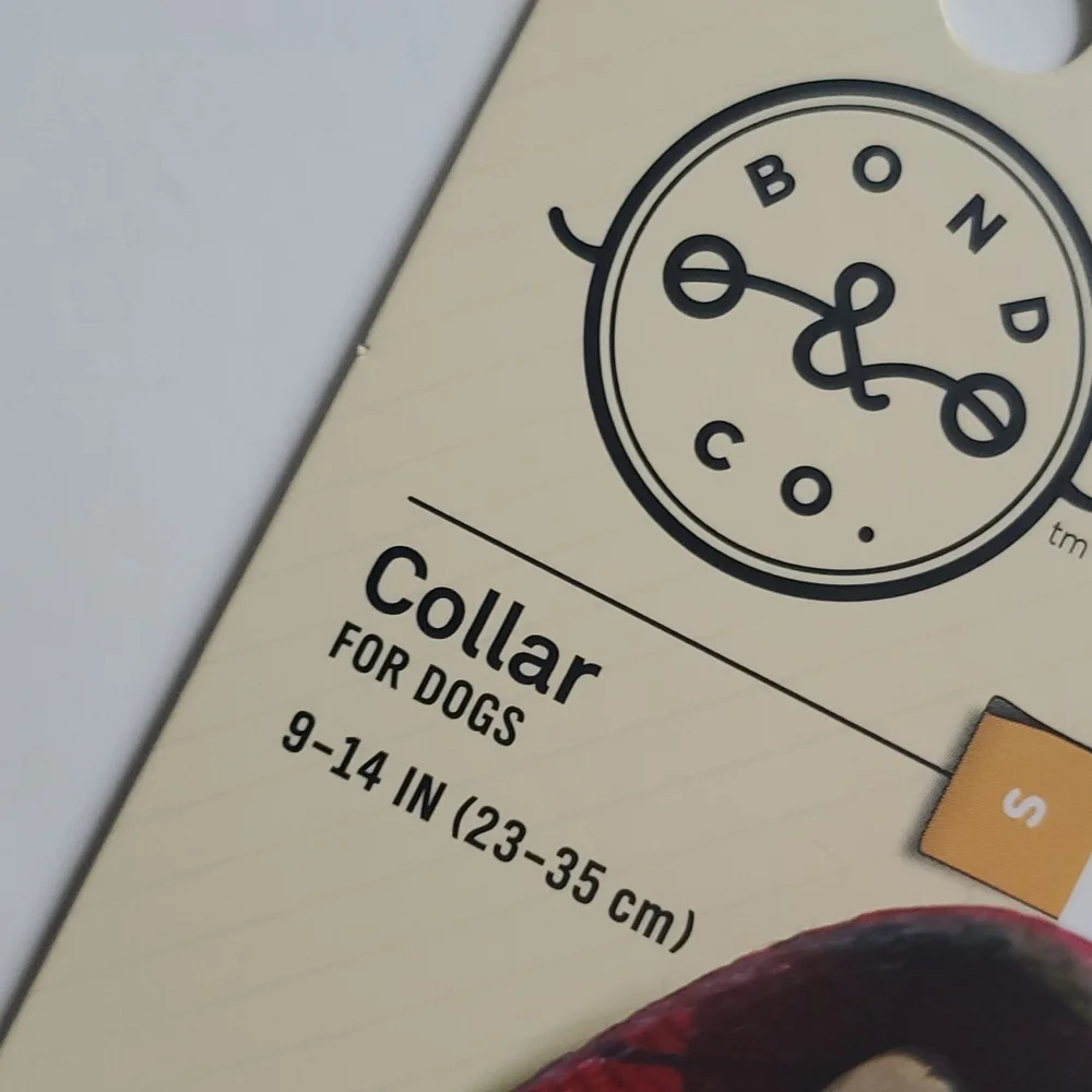 Bond & Co Red/Gold Plaid Collar, Small